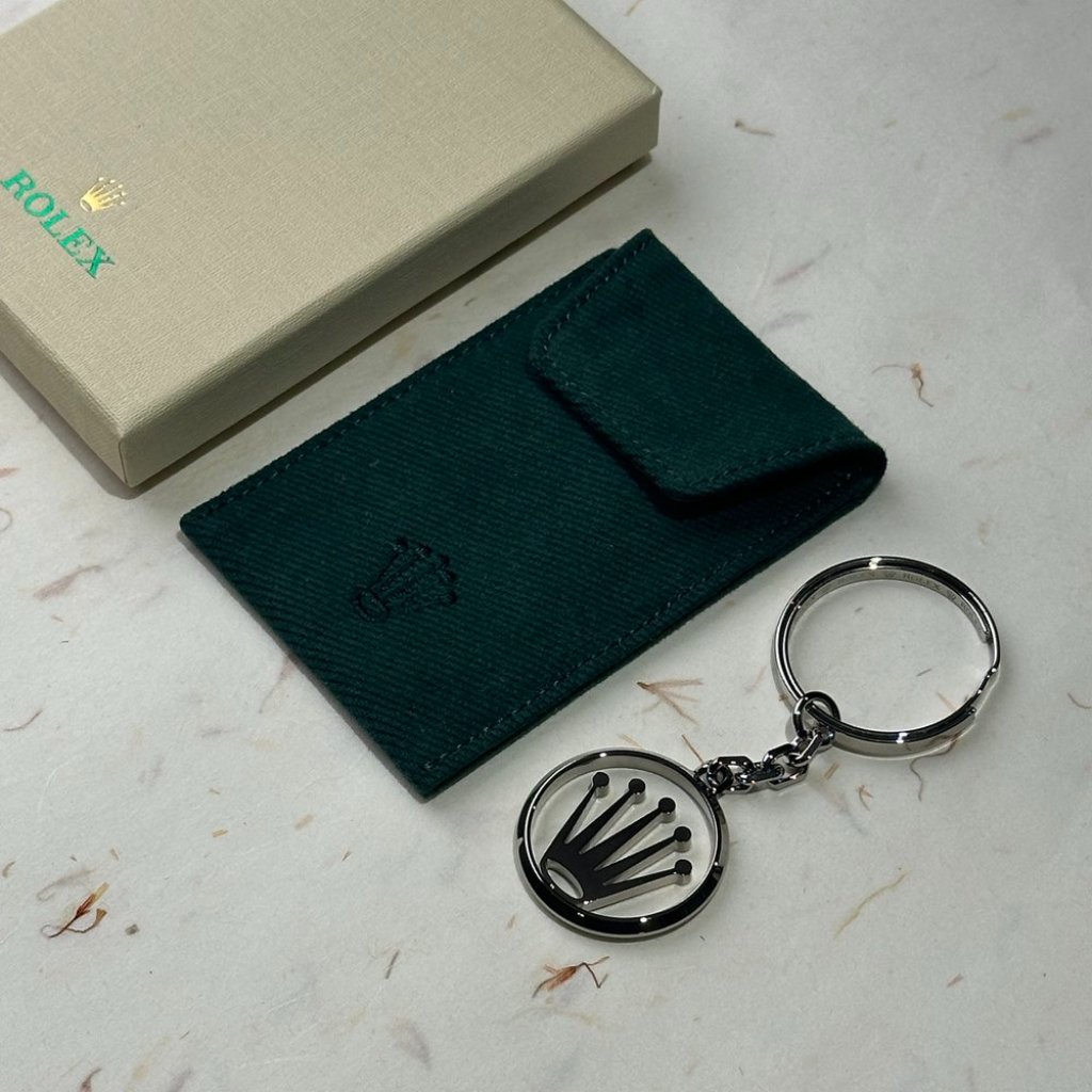 Rolex Sliver Crown Logo Keychain  Boutique Gift  Vip